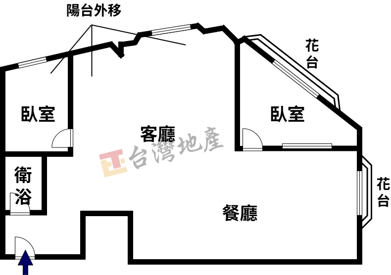 C66 中山北邊間住辦二房
